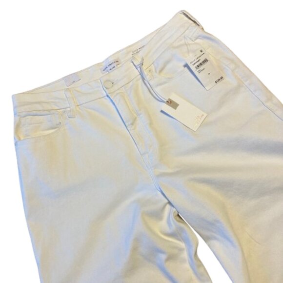 Good American Good Waist Palazzo Crop Jeans Wide Leg Women's 12 White NWT - Picture 3 of 11